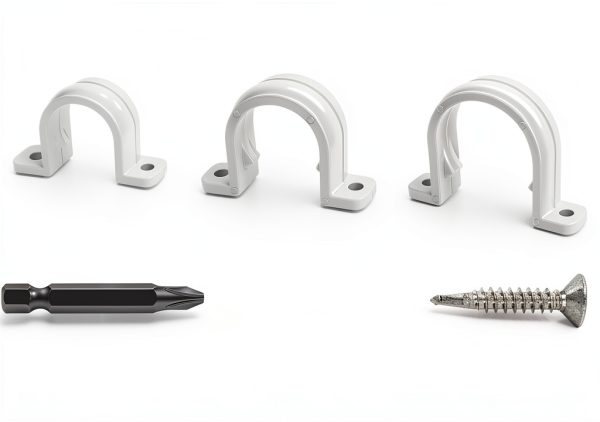 Oovivat PVC Pipe Clamps White PVC Material Easy Installation-2