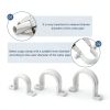 Oovivat PVC Pipe Clamps White PVC Material Easy Installation-1