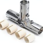 Eoere 4 Way Steel Pipe Clamps 12 Sets Silver GD157-T12new2-0