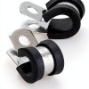 HirtuOtter Pipe Clamp 304 Stainless Steel Rubber Coated-0