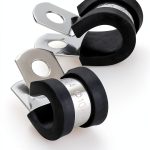 HirtuOtter Pipe Clamp 304 Stainless Steel Rubber Coated-0