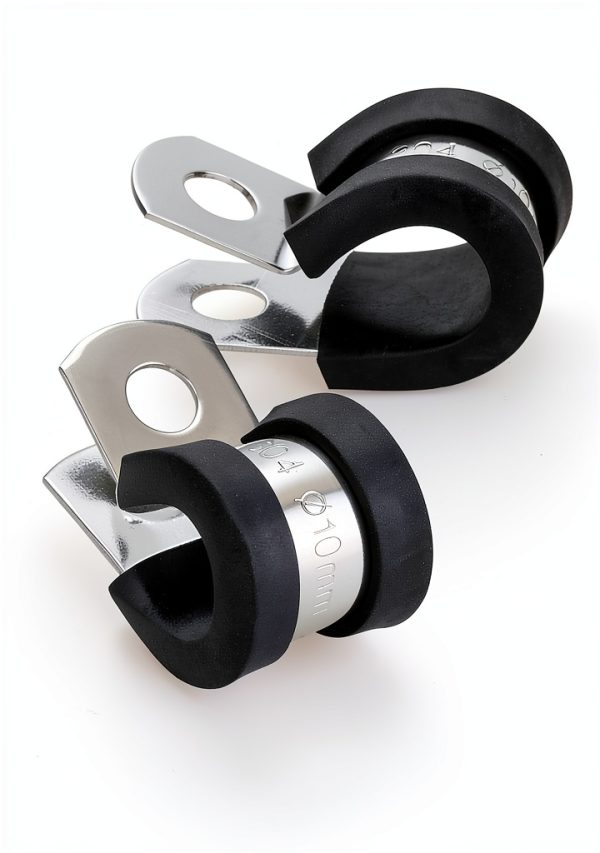 HirtuOtter Pipe Clamp 304 Stainless Steel Rubber Coated-0