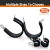 HirtuOtter Pipe Clamp 304 Stainless Steel Rubber Coated-5