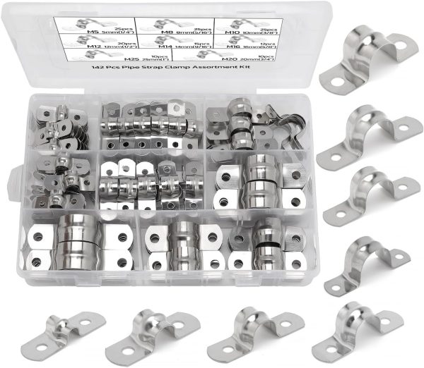 Nayciiy Stainless Steel U Shape Pipe Clamp 8 Sizes-0
