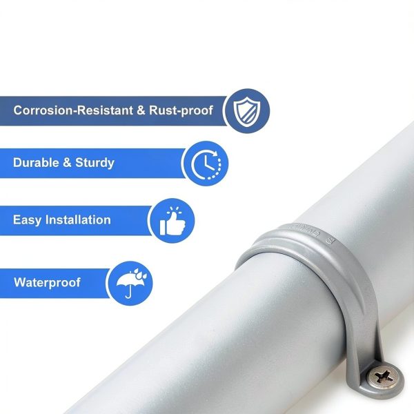 BENLIUDH PVC Conduit Clamps Durable Rustproof Pipe Straps-3