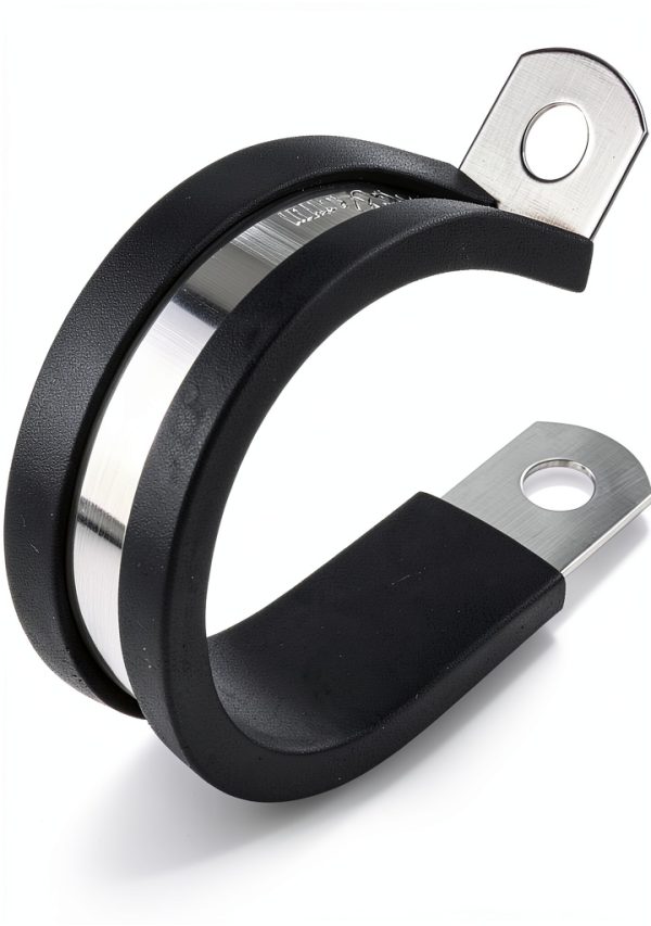 HirtuOtter Pipe Clamp 304 Stainless Steel Rubber Cushion-0