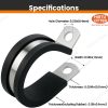 HirtuOtter Pipe Clamp 304 Stainless Steel Rubber Coated-1