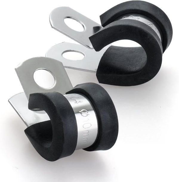 HirtuOtter Pipe Clamp 304 Stainless Steel Rubber Coated-0