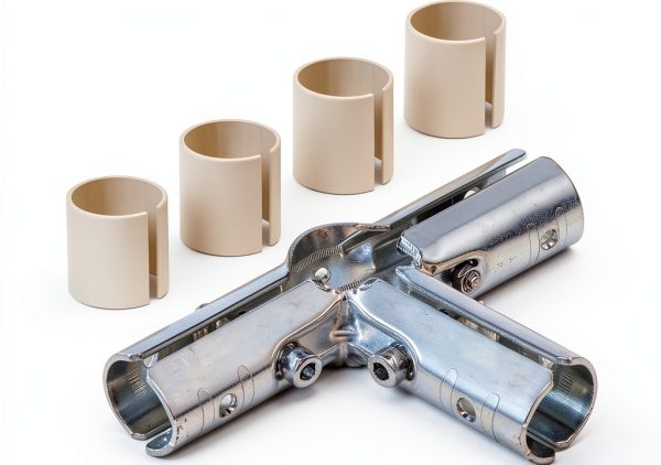 Eoere 4 Way Steel Pipe Clamps 12 Sets Silver GD157-T12new2-4