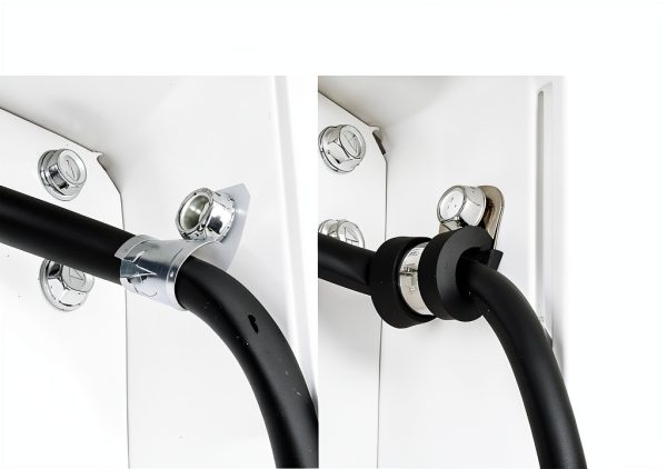 HirtuOtter Pipe Clamp 304 Stainless Steel Rubber Coated-6