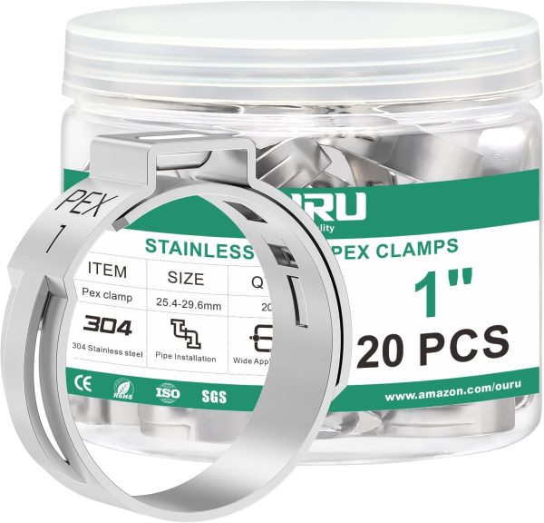 OURU Pex Clamps Stainless Steel Plumbing Tools Kit-0