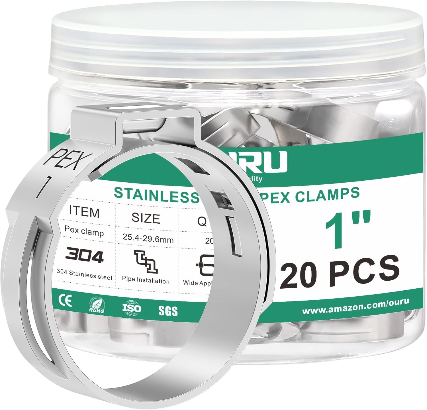 OURU Pex Clamps in use on PEX tubing