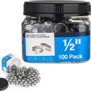 GUOFIS Stainless Steel PEX Cinch Clamp Rings Plumbing Tools-0