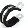 HirtuOtter Pipe Clamp 304 Stainless Steel Rubber Cushion-1