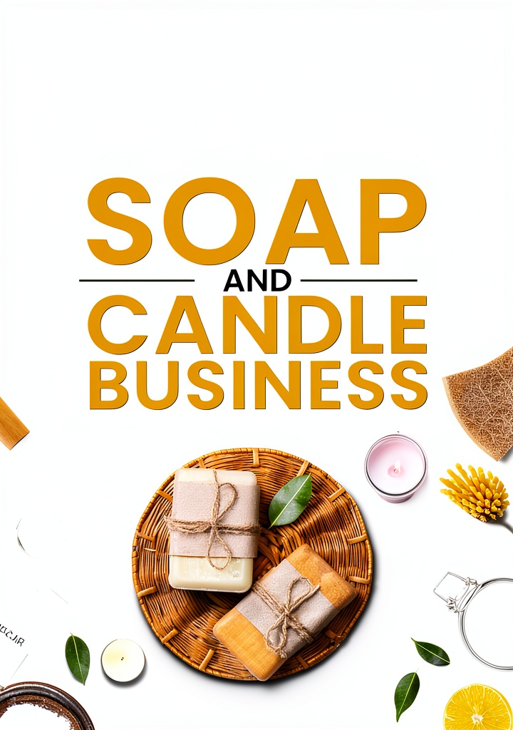 'Wealth Creation Kindle book cover showing soap and candle designs'