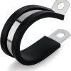 HirtuOtter Pipe Clamp 304 Stainless Steel Rubber Coated-0
