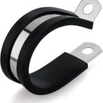 HirtuOtter Pipe Clamp 304 Stainless Steel Rubber Coated-0