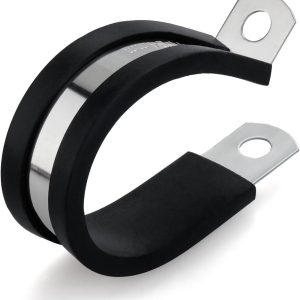 HirtuOtter Pipe Clamp 304 Stainless Steel Rubber Coated-0