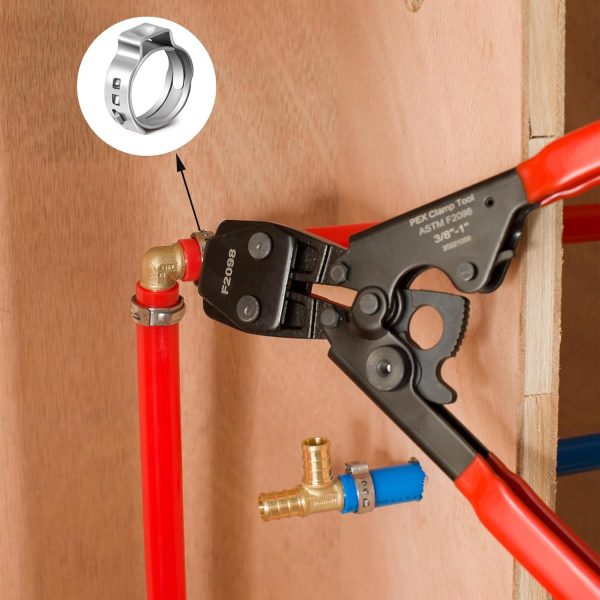 GUOFIS PEX Cinch Clamp Rings 304 Stainless Steel Plumbing-4