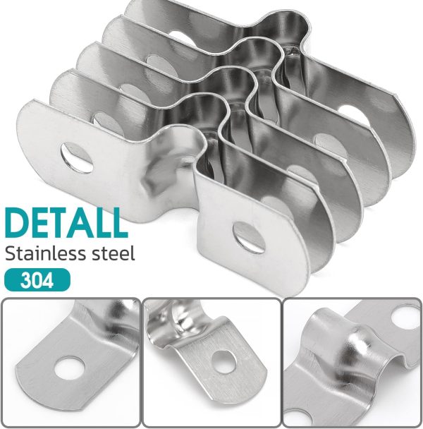 Nayciiy Stainless Steel U Shape Pipe Clamp 8 Sizes-5
