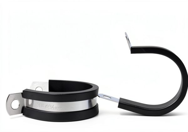 HirtuOtter Pipe Clamp 304 Stainless Steel Rubber Cushion-3