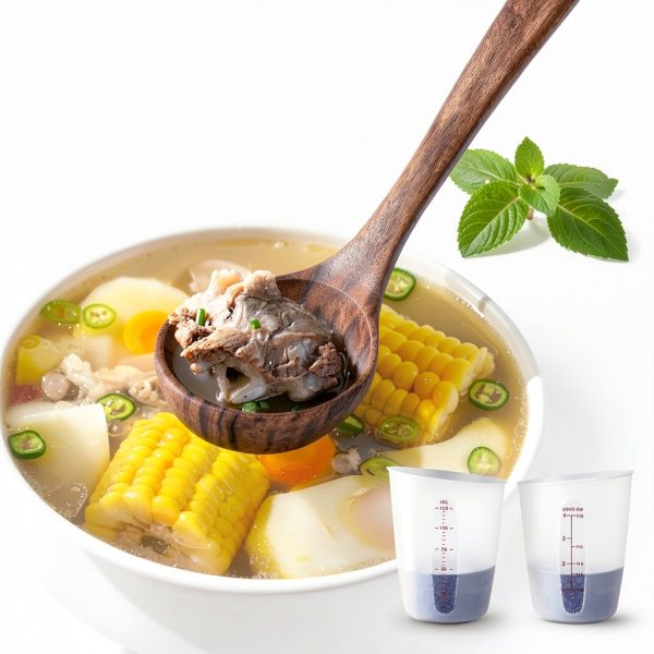 PETHOMKIT Teak Soup Ladle PHK-026 10.6 Inch Heat‑Resistant Spoon-3