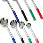 Teenyyou Stainless Steel Portion Ladle Set 4‑8 oz Long Grip 4 Colors-0