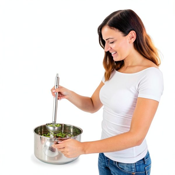 Stainless Steel Soup Ladle Meekoo 3 oz Set of 3 Durable Kitchen Ladles-3