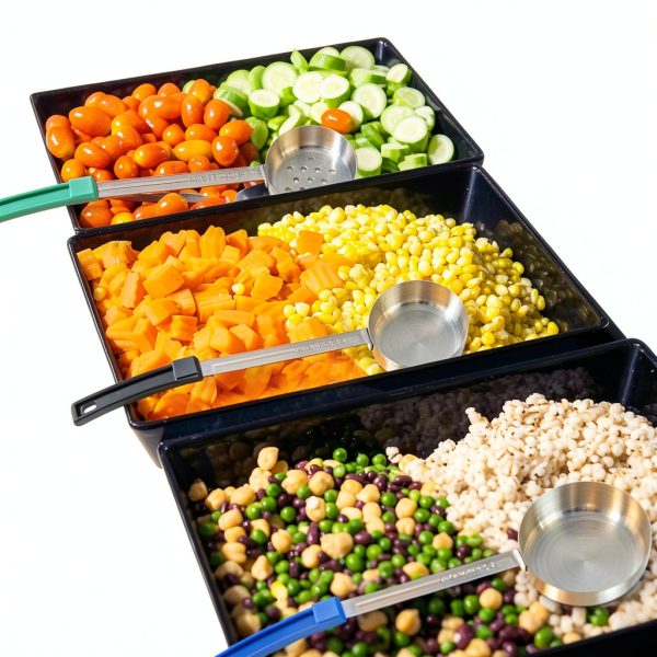 Teenyyou Stainless Steel Portion Ladle Set 4‑8 oz Long Grip 4 Colors-5