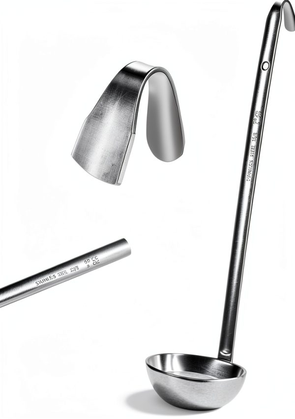 Stainless Steel Soup Ladle Meekoo 3 oz Set of 3 Durable Kitchen Ladles-4