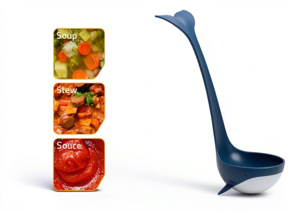 Soup Ladle Peleg Design Whale-Shaped Kitchen Ladle – Decorative Spoon-2