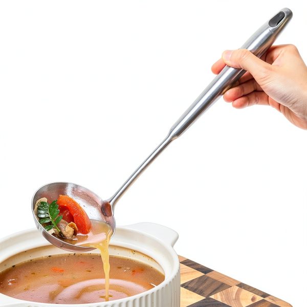 Stainless Steel Soup Ladle ReaNea Extra-Deep Dishwasher Safe-3