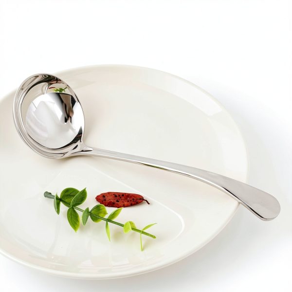 7.9 Inch Silver Small Gravy Soup Ladle Small Ladle Gravy Ladles 18/10 Stainless Steel Sauce Ladles for Spooning Sauces or Gravies-2