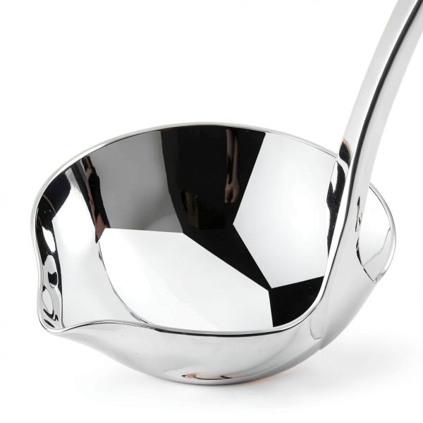 Soup Ladle 304 Stainless Steel Heavy Ladle with Pour Spout for Soups, Serving, Cooking, Stews and More 11.8 inch-3