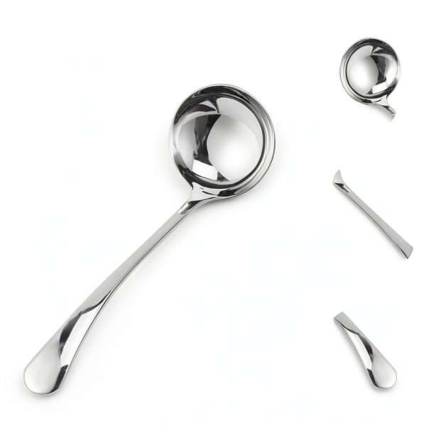 7.9 Inch Silver Small Gravy Soup Ladle Small Ladle Gravy Ladles 18/10 Stainless Steel Sauce Ladles for Spooning Sauces or Gravies-1