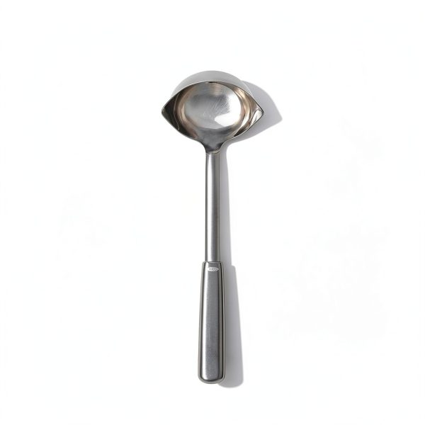 OXO Steel Ladle Dual Pour Spouts Angled Head Non Slip Grip-4